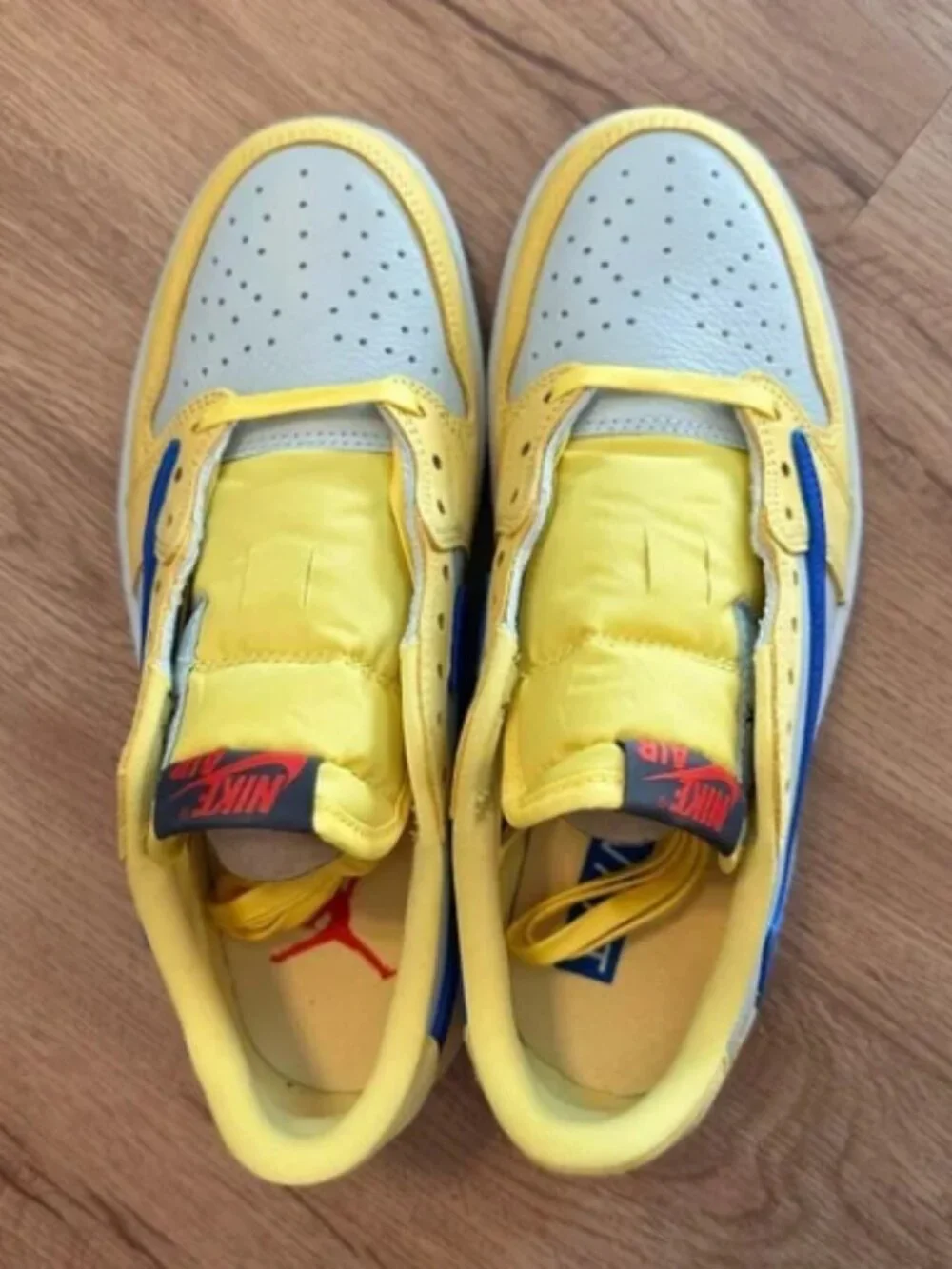 NWT Nike Air Jordan 1 Low OG x Travis Scott “Canary” Sneakers